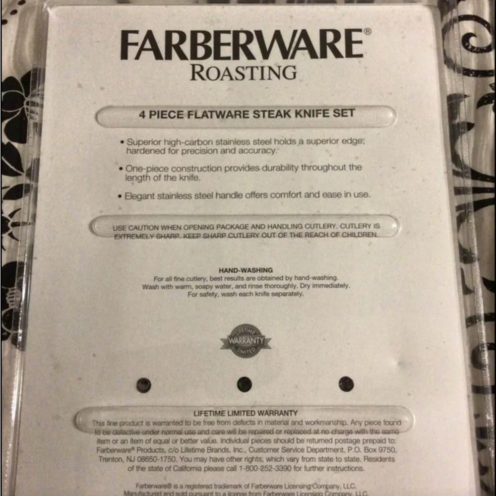 Farberwear Steak Knife Set and Carving Set